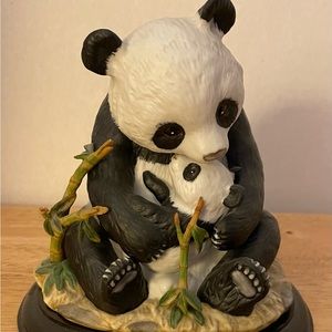 Vintage Masterpiece Porcelain By Homco Panda & Baby